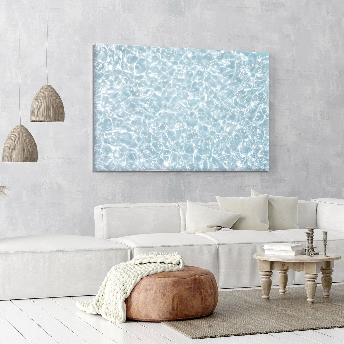 Blue water texture Canvas Print or Poster