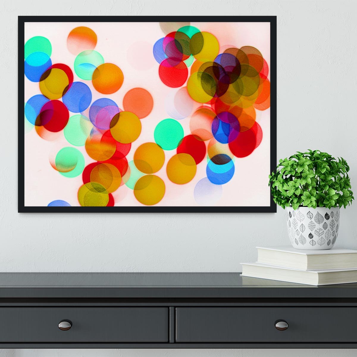 Blurred Lights Framed Print - Canvas Art Rocks - 2