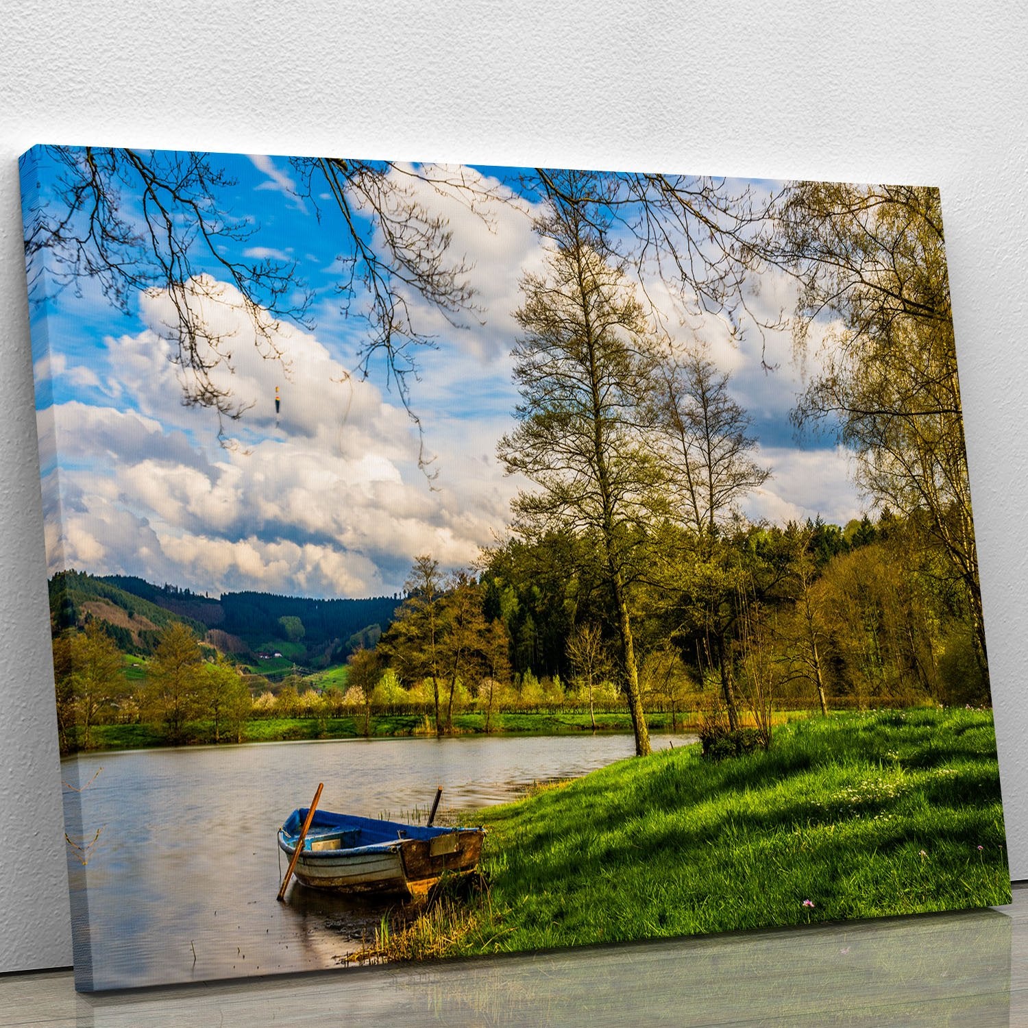 Boat On A Lake Canvas Print or Poster