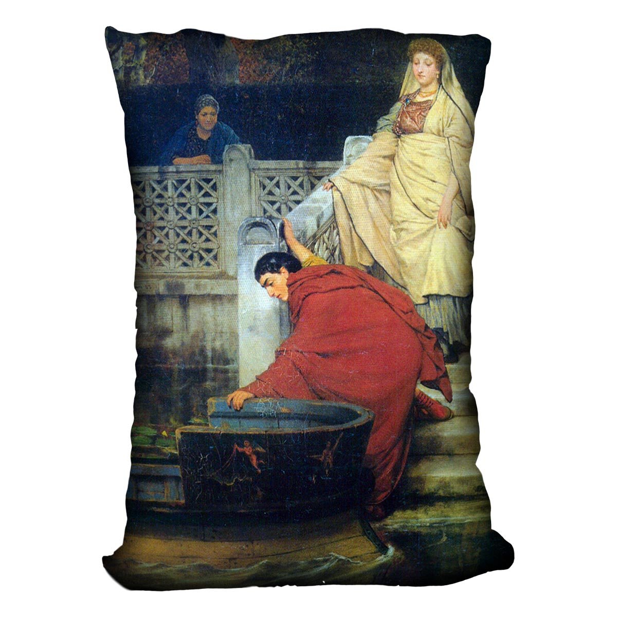 Boating by Alma Tadema Cushion - Canvas Art Rocks - 4