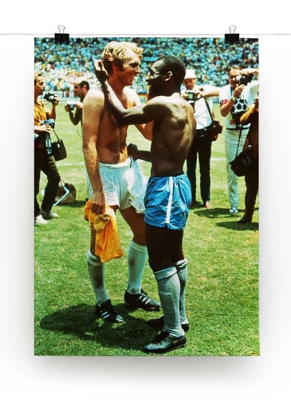 Bobby Moore and Pele Print - Canvas Art Rocks - 2