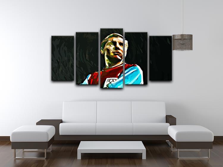 Bobby Moore 5 Split Panel Canvas - Canvas Art Rocks - 3