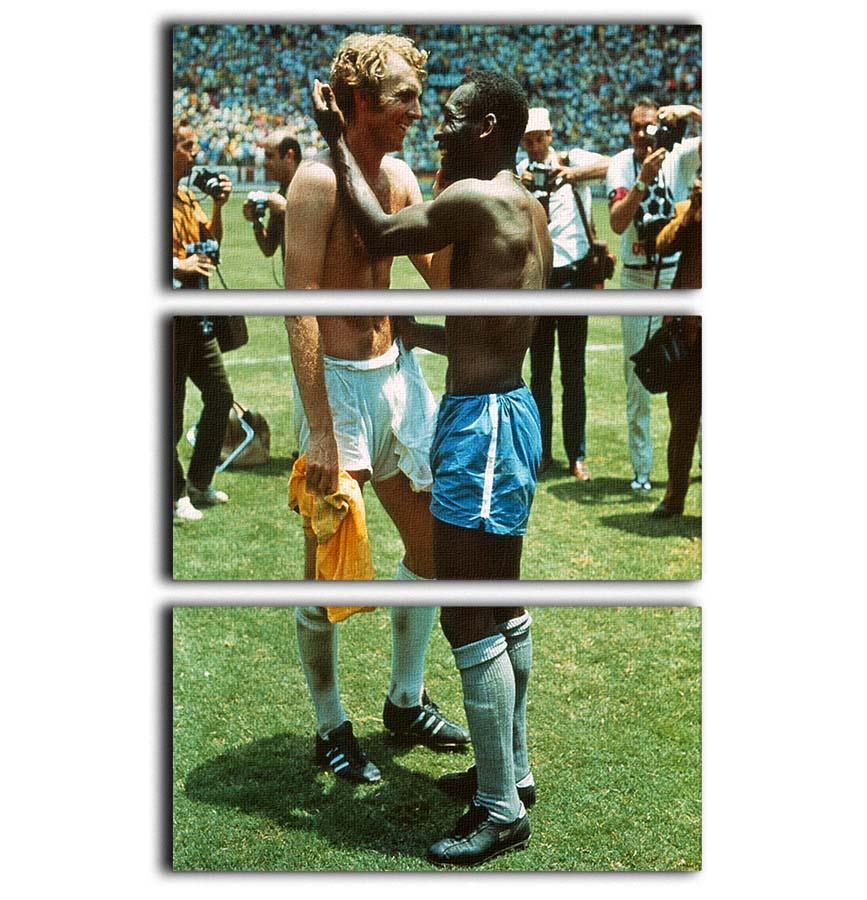 Bobby Moore and Pele 3 Split Panel Canvas Print - Canvas Art Rocks - 1