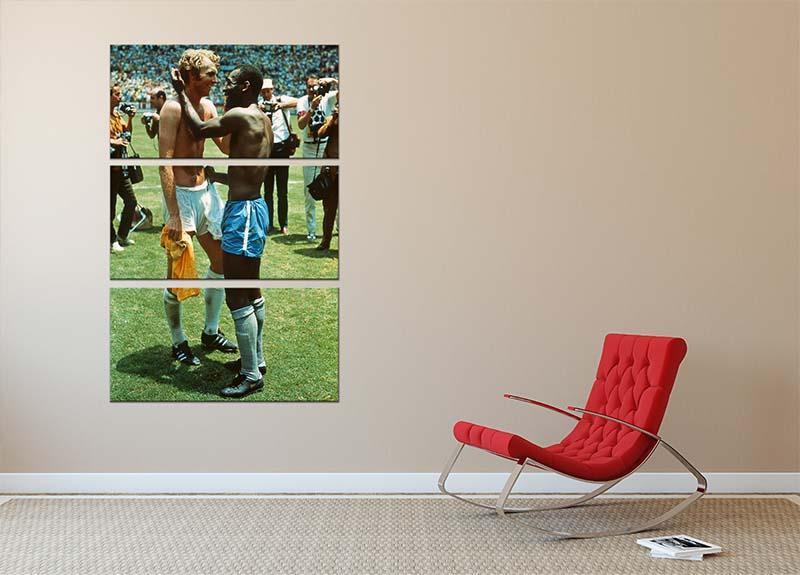 Bobby Moore and Pele 3 Split Panel Canvas Print - Canvas Art Rocks - 2