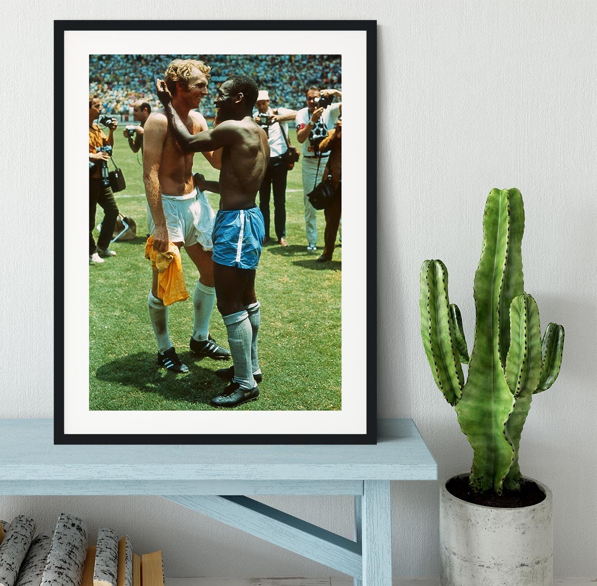 Bobby Moore and Pele Framed Print - Canvas Art Rocks - 1