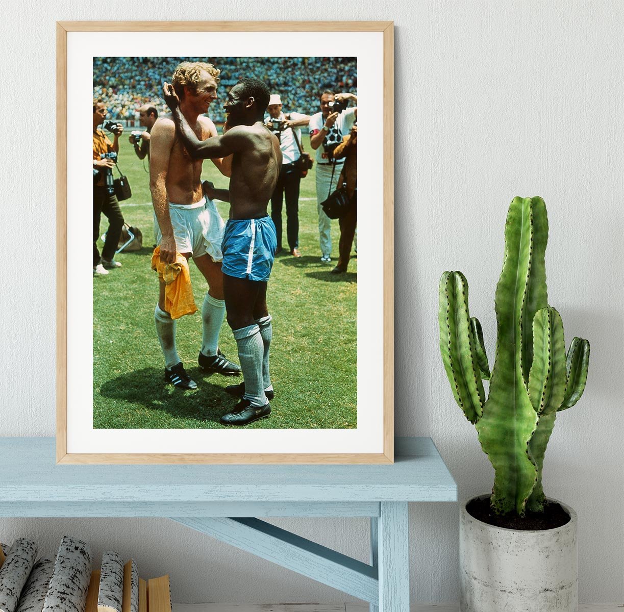 Bobby Moore and Pele Framed Print - Canvas Art Rocks - 3