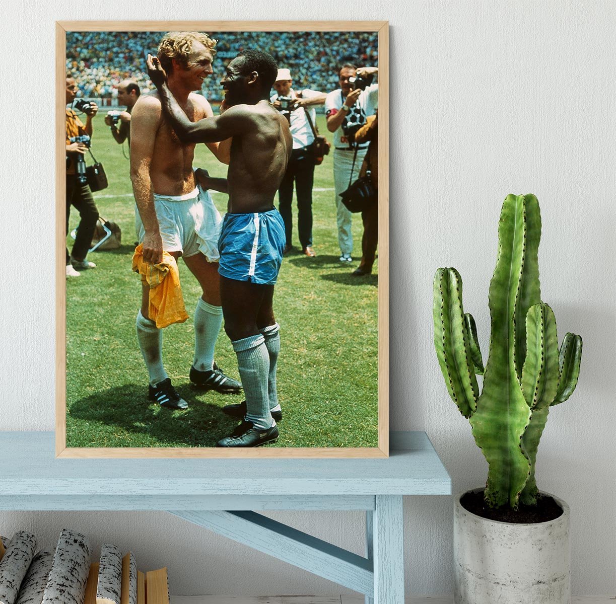 Bobby Moore and Pele Framed Print - Canvas Art Rocks - 4