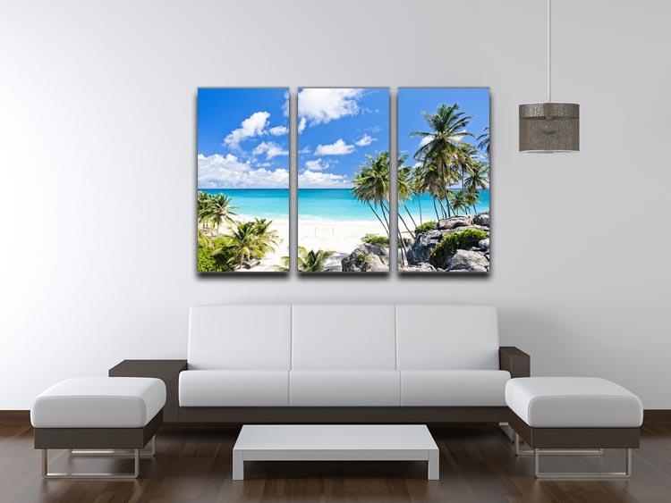 Bottom Bay Barbados 3 Split Panel Canvas Print - Canvas Art Rocks - 3