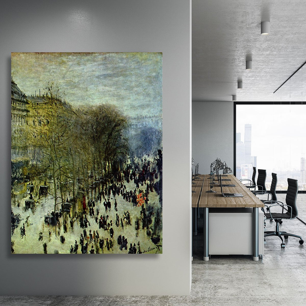 Boulevard of Capucines by Monet Canvas Print or Poster