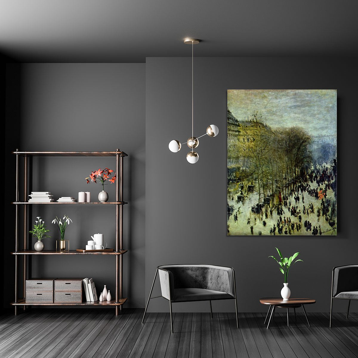 Boulevard of Capucines by Monet Canvas Print or Poster