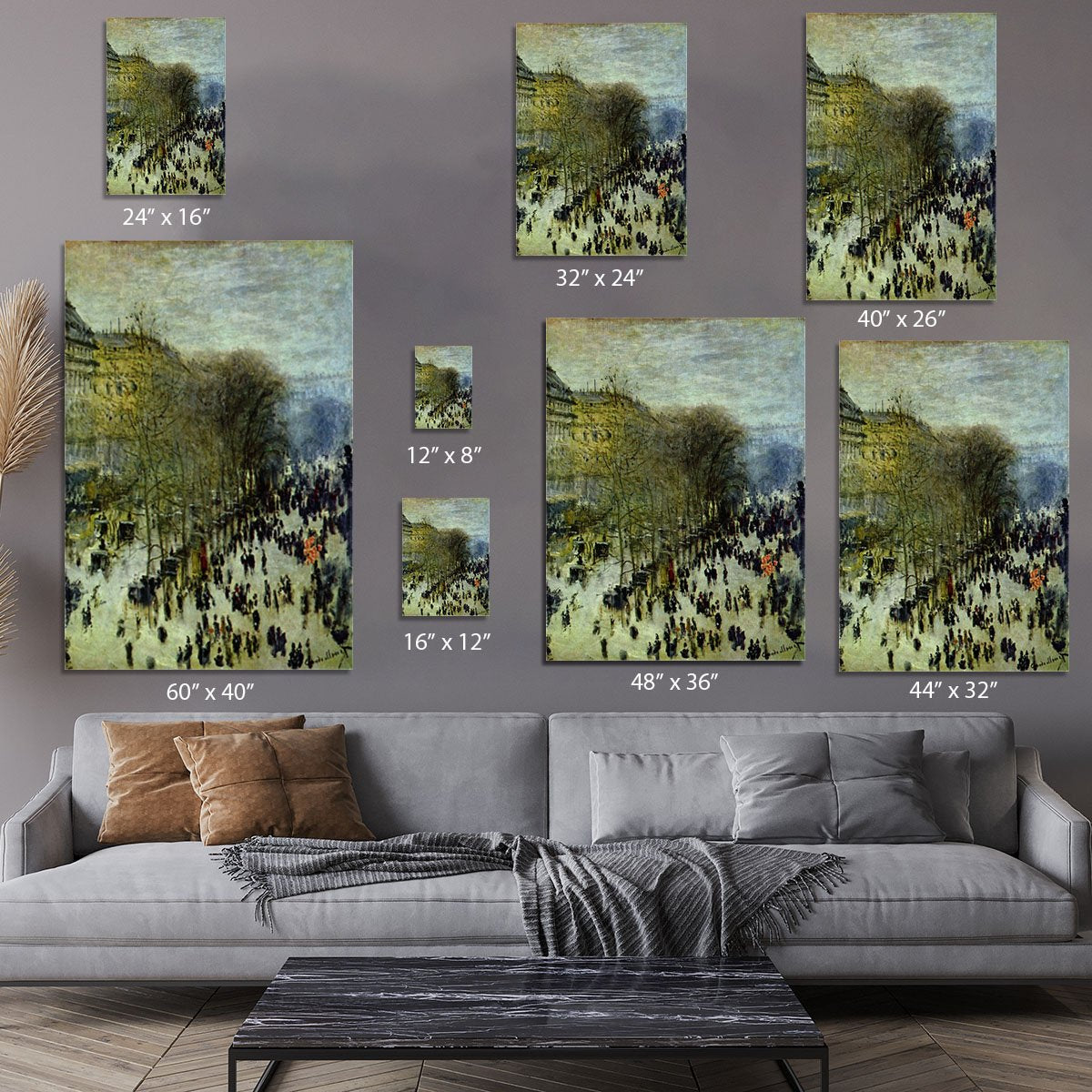 Boulevard of Capucines by Monet Canvas Print or Poster