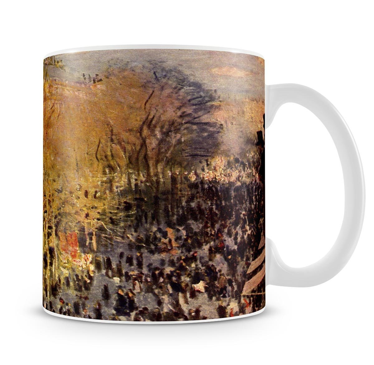 Boulevard of Capucines in Paris by Monet Mug - Canvas Art Rocks - 4
