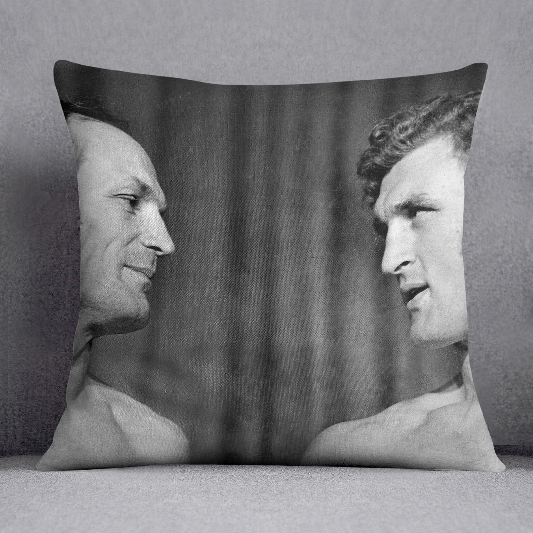 Boxers Henry Cooper and Joe Bugner Cushion