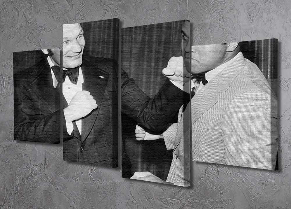 Boxers Henry Cooper and Muhammad Ali 4 Split Panel Canvas - Canvas Art Rocks - 2