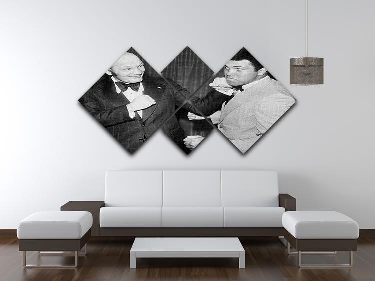 Boxers Henry Cooper and Muhammad Ali 4 Square Multi Panel Canvas - Canvas Art Rocks - 3