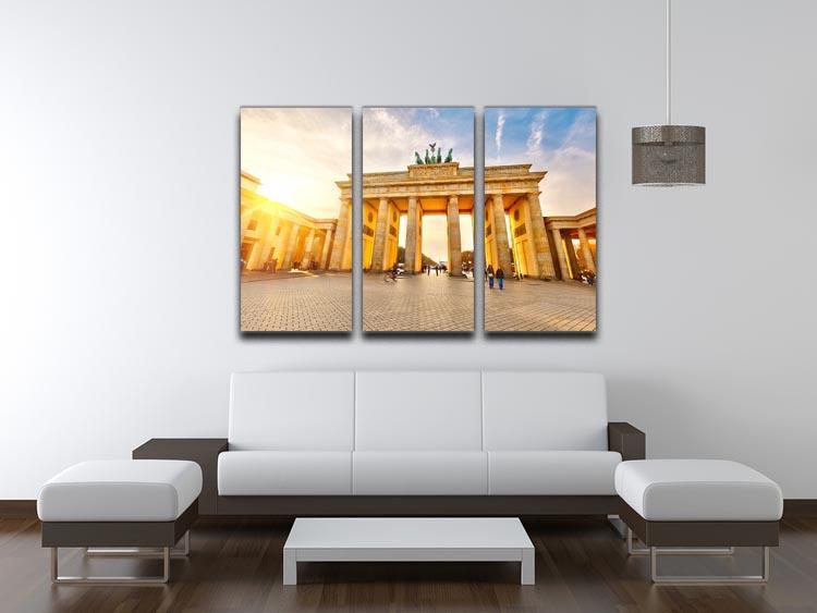 Brandenburg gate at sunset 3 Split Panel Canvas Print - Canvas Art Rocks - 3