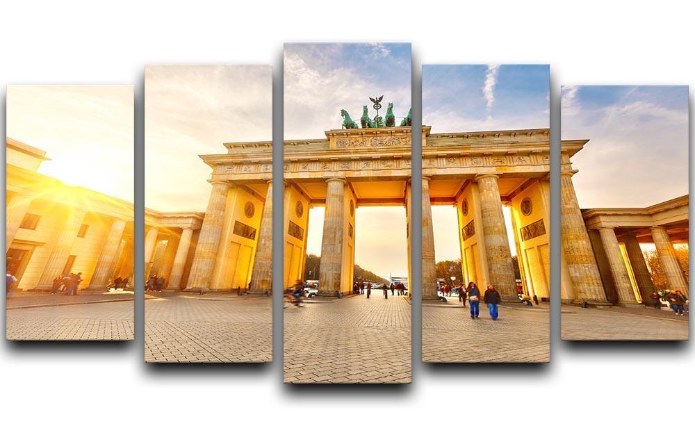 Brandenburg gate at sunset 5 Split Panel Canvas  - Canvas Art Rocks - 1