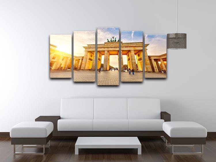 Brandenburg gate at sunset 5 Split Panel Canvas  - Canvas Art Rocks - 3