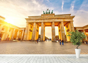 Brandenburg gate at sunset Wall Mural Wallpaper - Canvas Art Rocks - 4