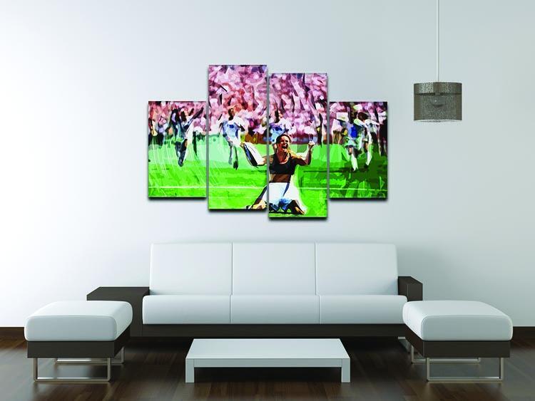 Brandi Chastain Celebrates USA Soccer 1999 4 Split Panel Canvas - Canvas Art Rocks - 3