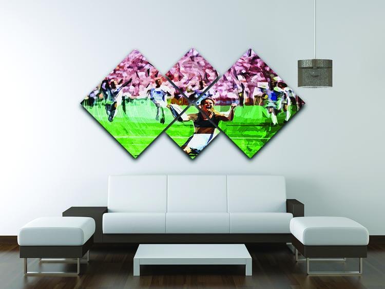 Brandi Chastain Celebrates USA Soccer 1999 4 Square Multi Panel Canvas - Canvas Art Rocks - 3