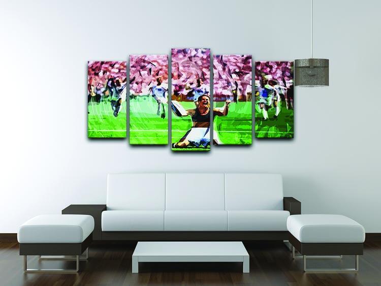 Brandi Chastain Celebrates USA Soccer 1999 5 Split Panel Canvas - Canvas Art Rocks - 3