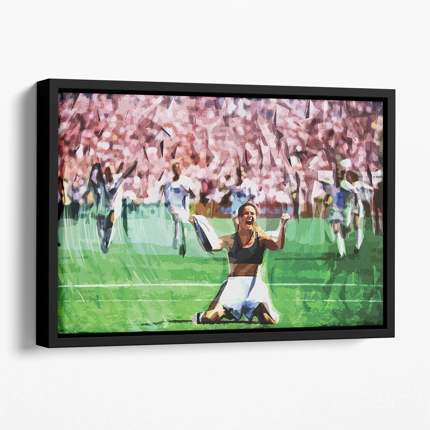 Brandi Chastain Celebrates USA Soccer 1999 Floating Framed Canvas