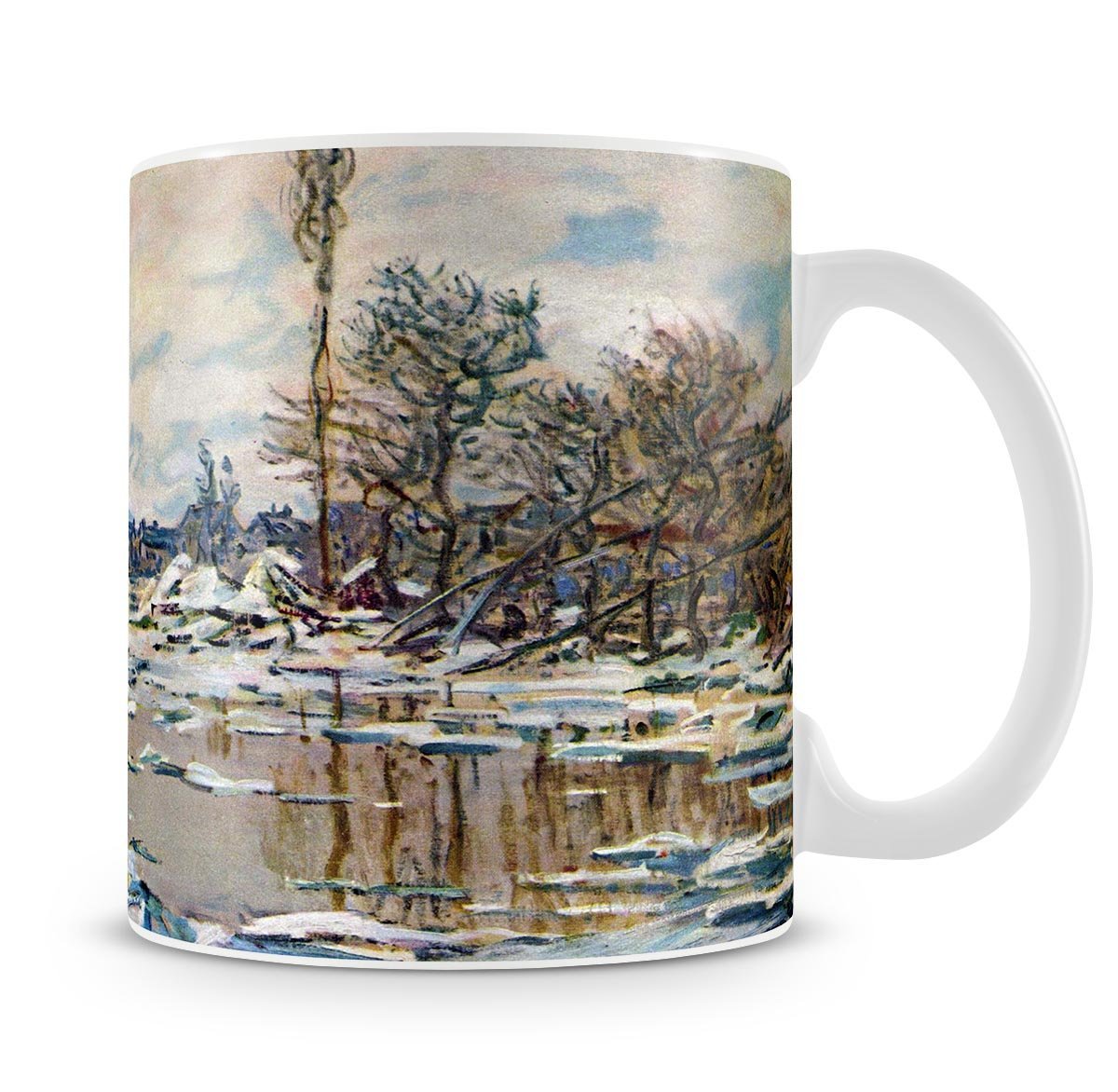 Break Up of Ice by Monet Mug - Canvas Art Rocks - 4