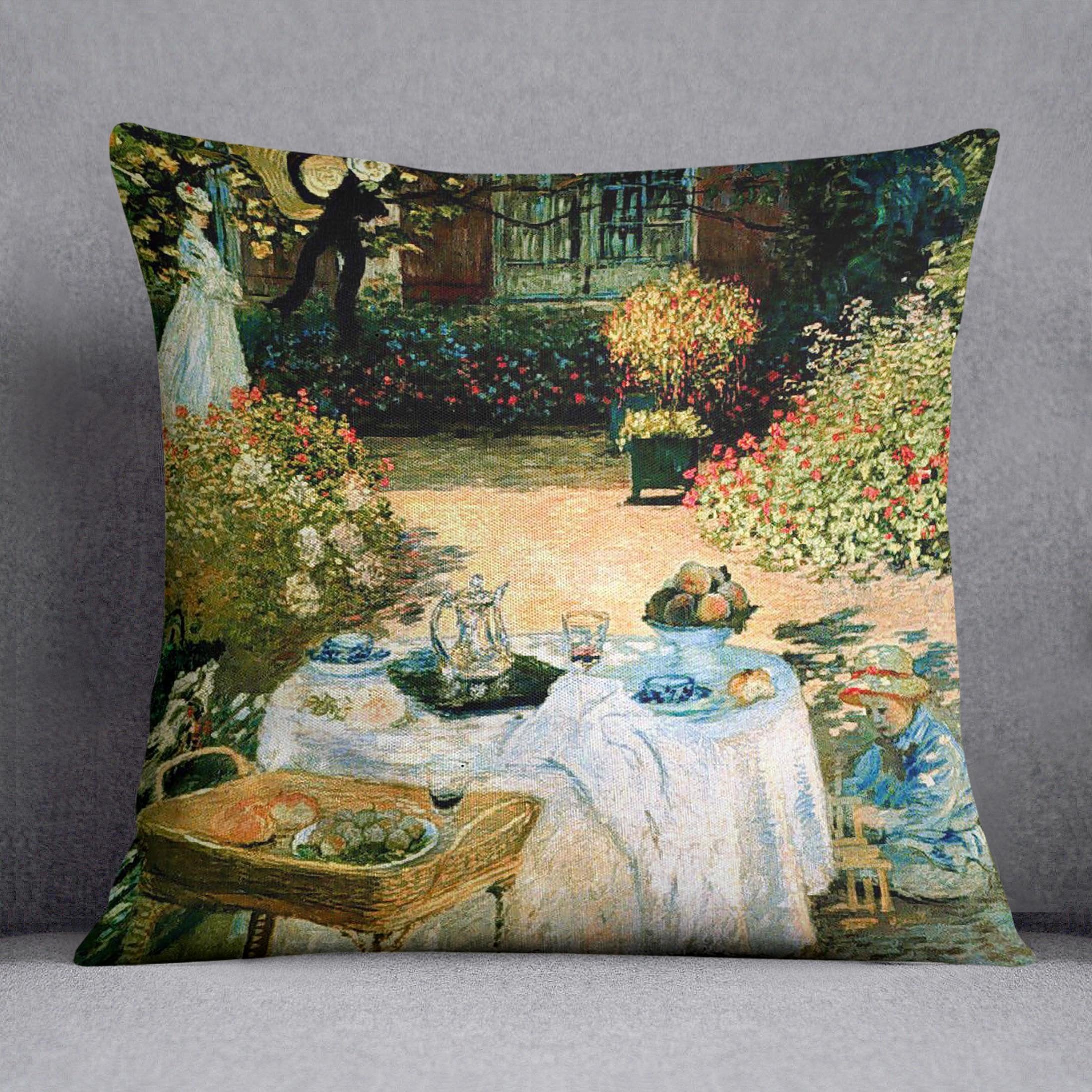 Breakfast by Monet Throw Pillow