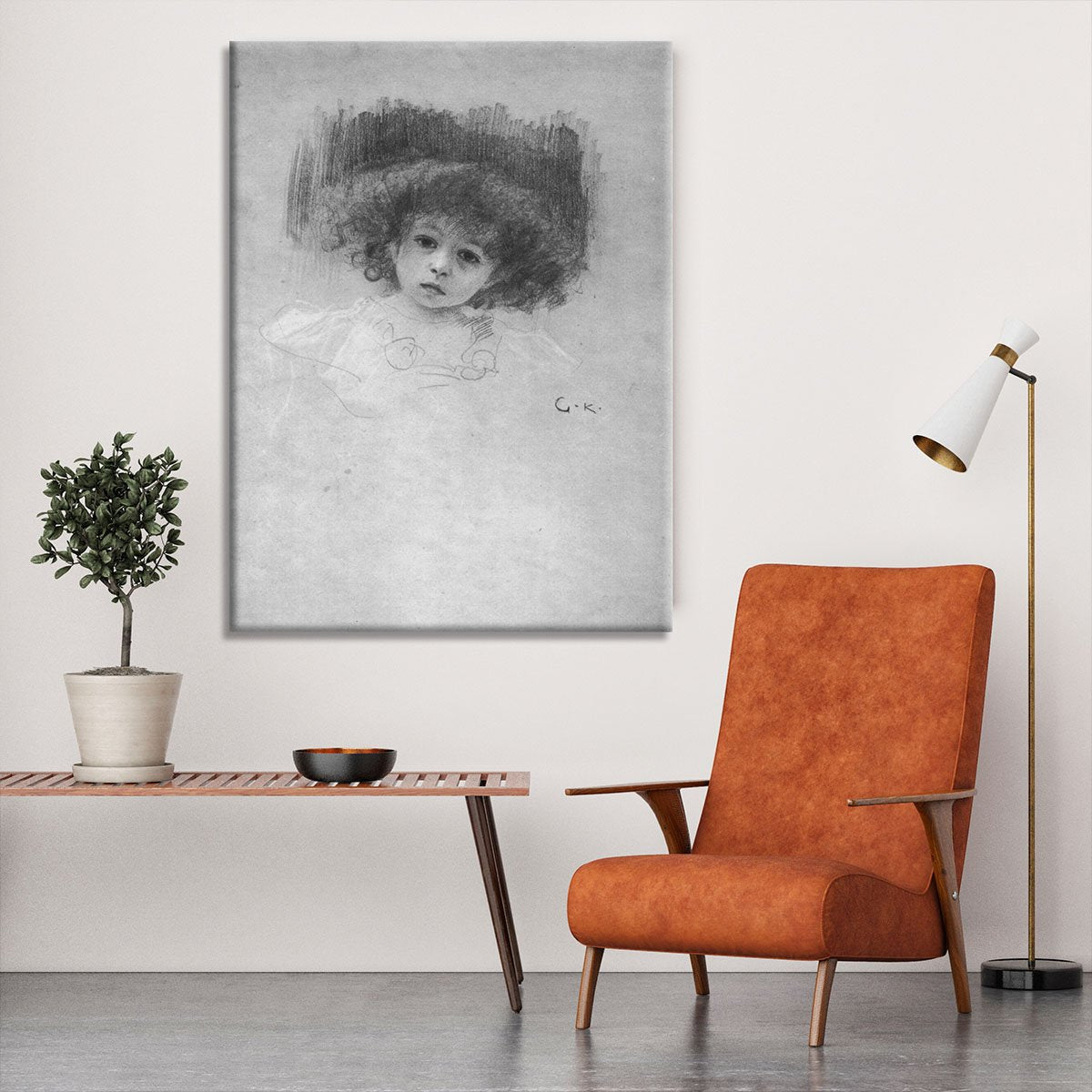 Breast image of a child by Klimt Canvas Print or Poster