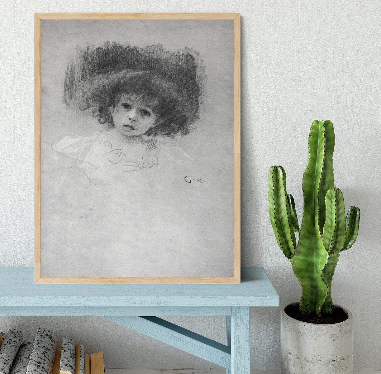 Breast image of a child by Klimt Framed Print - Canvas Art Rocks - 4