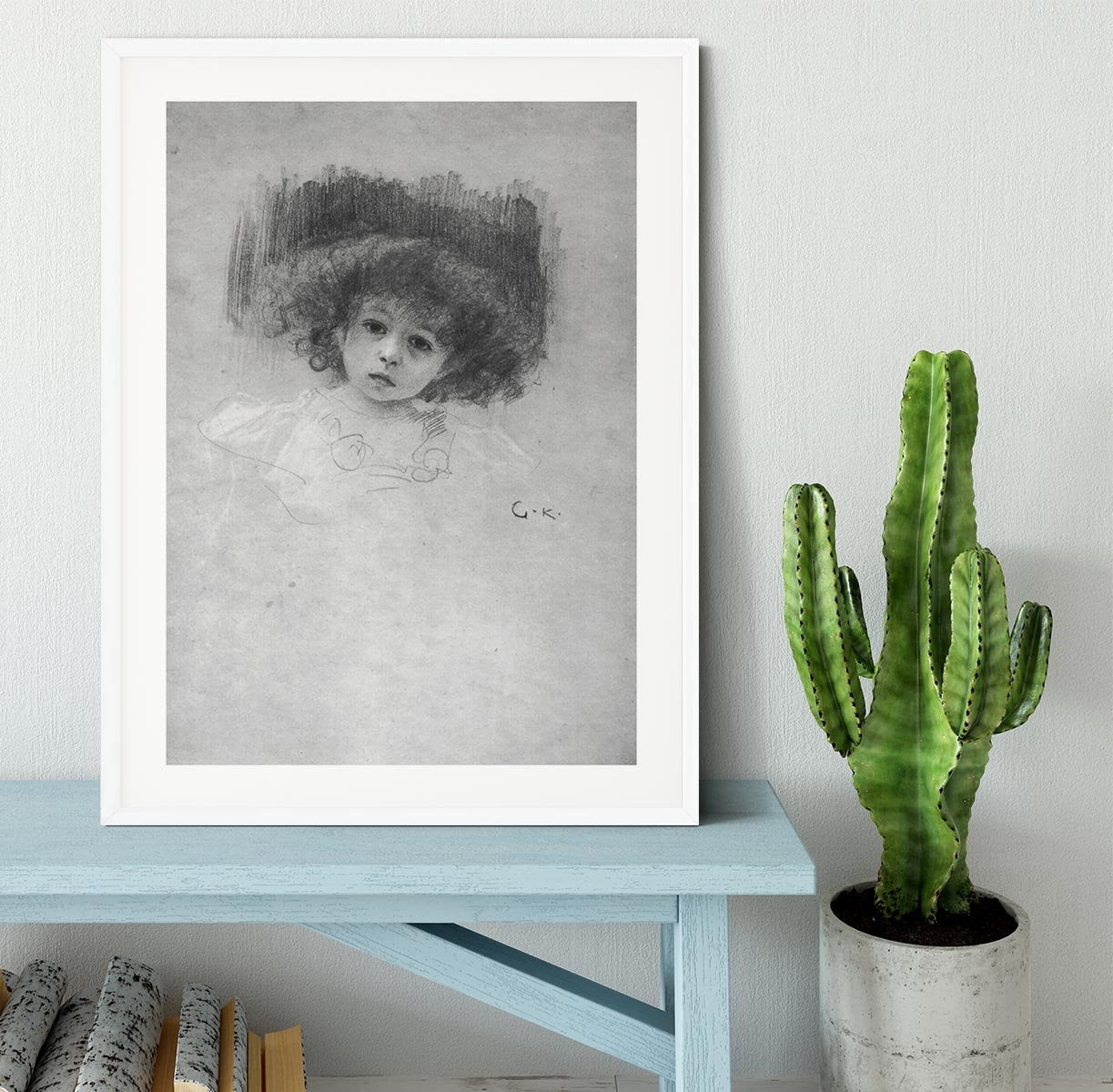 Breast image of a child by Klimt Framed Print - Canvas Art Rocks - 5