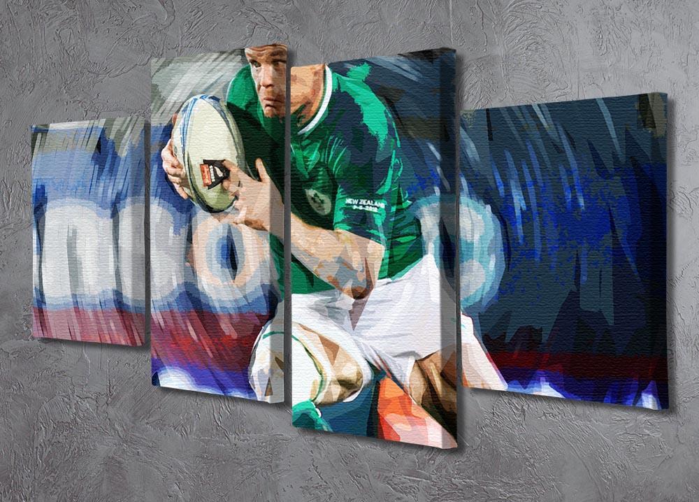 Brian ODriscoll 4 Split Panel Canvas - Canvas Art Rocks - 2