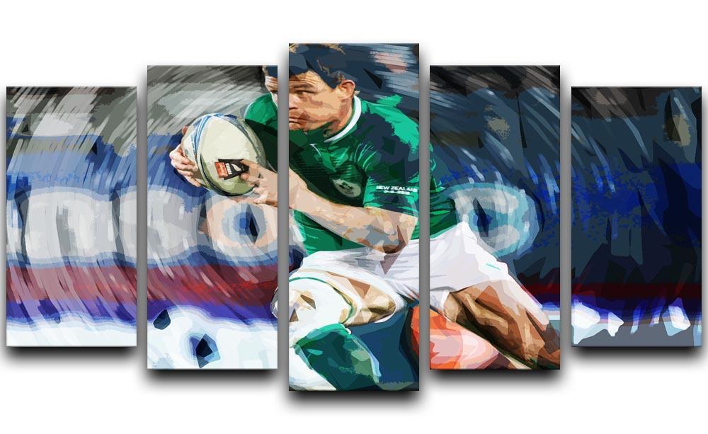 Brian ODriscoll 5 Split Panel Canvas  - Canvas Art Rocks - 1