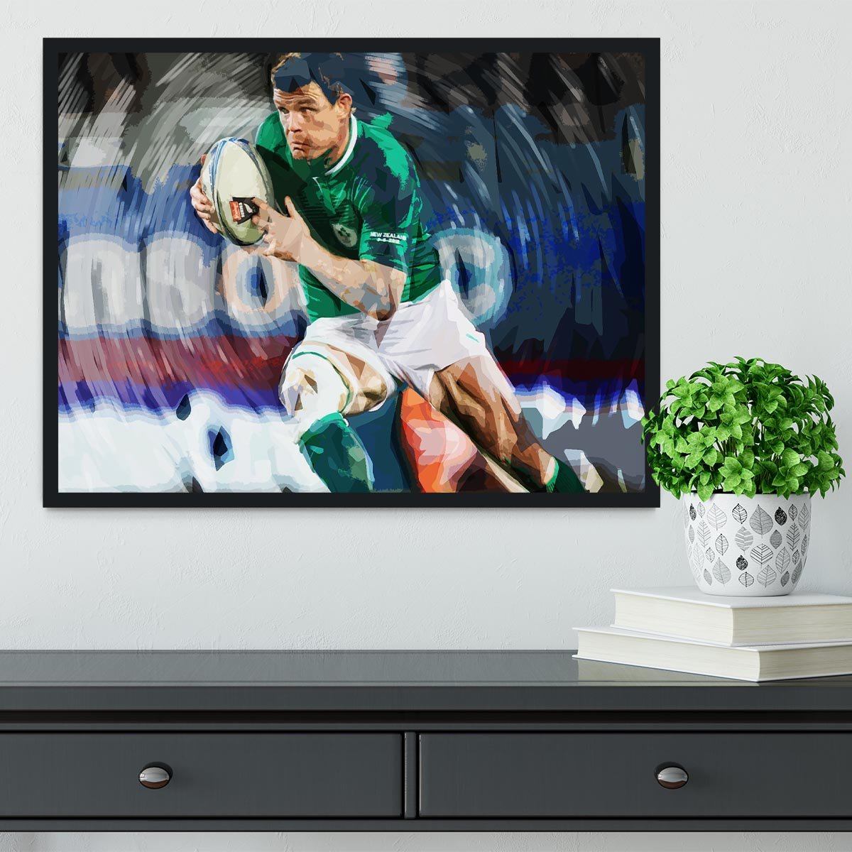 Brian ODriscoll Framed Print - Canvas Art Rocks - 2