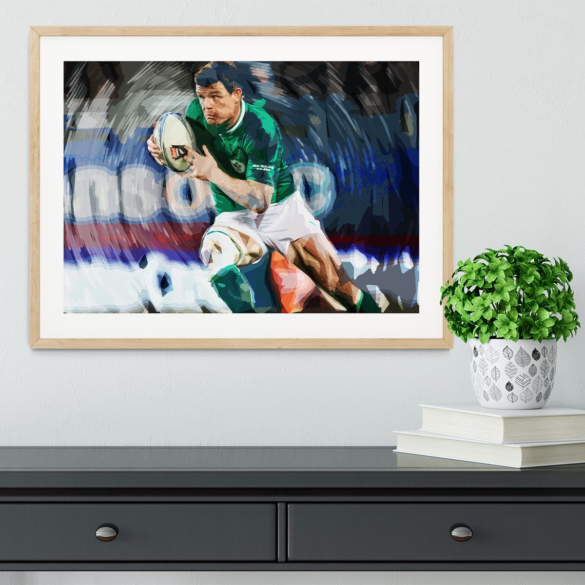 Brian ODriscoll Framed Print - Canvas Art Rocks - 3