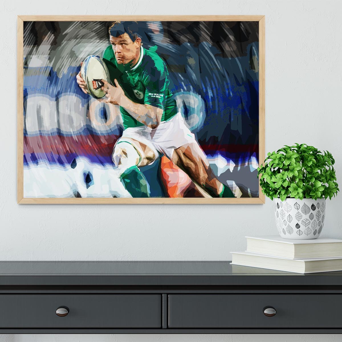 Brian ODriscoll Framed Print - Canvas Art Rocks - 4