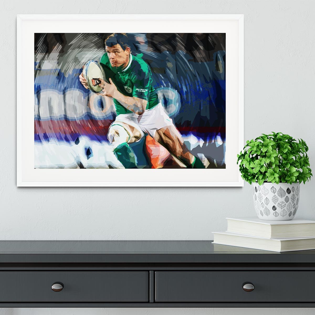 Brian ODriscoll Framed Print - Canvas Art Rocks - 5