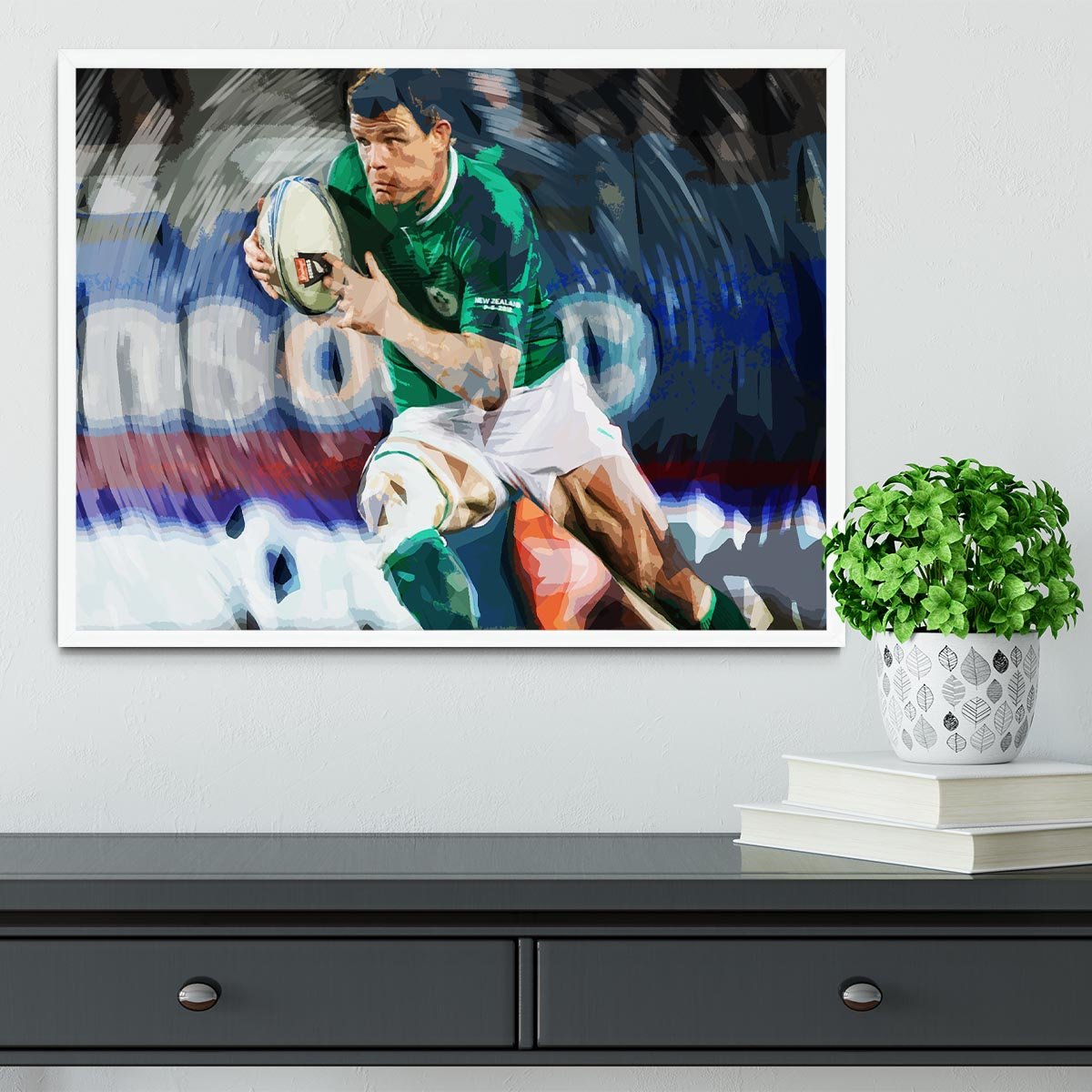 Brian ODriscoll Framed Print - Canvas Art Rocks -6