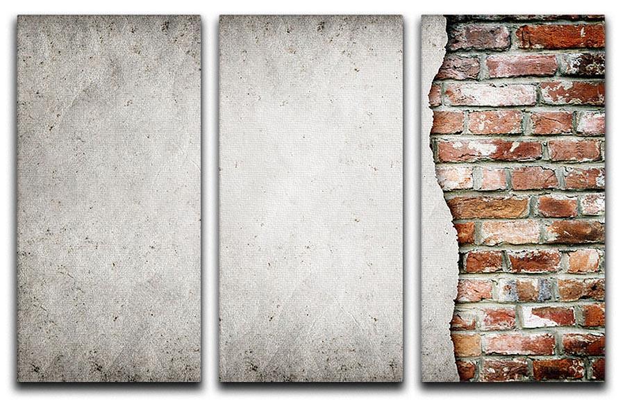 Brick 3 Split Panel Canvas Print - Canvas Art Rocks - 1