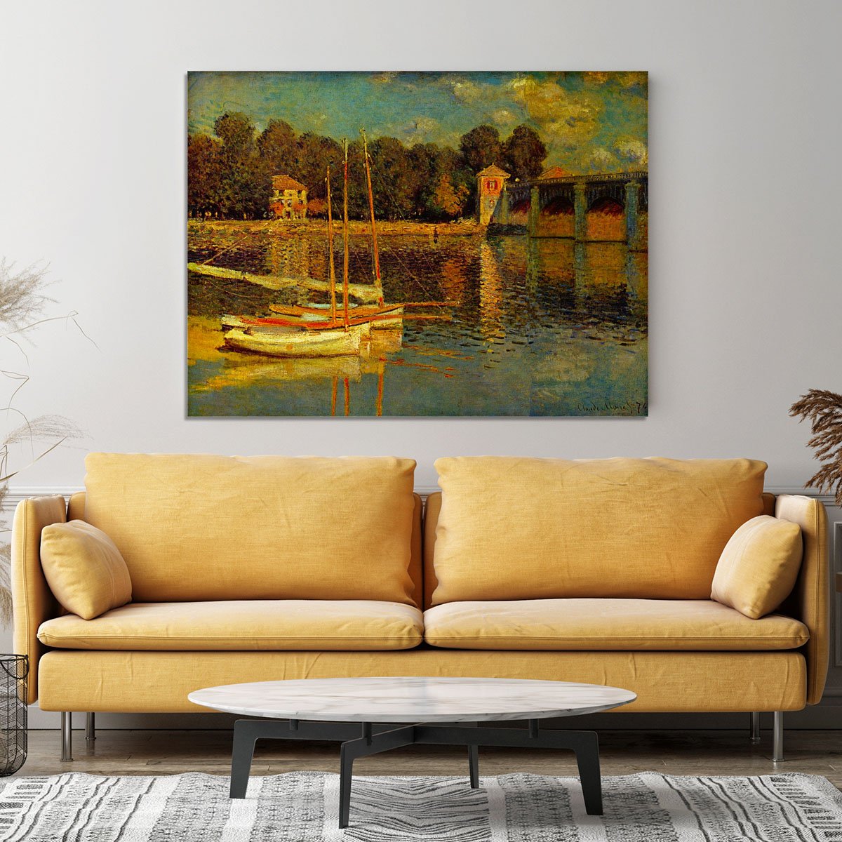 Bridge at Argenteuil by Monet Canvas Print or Poster