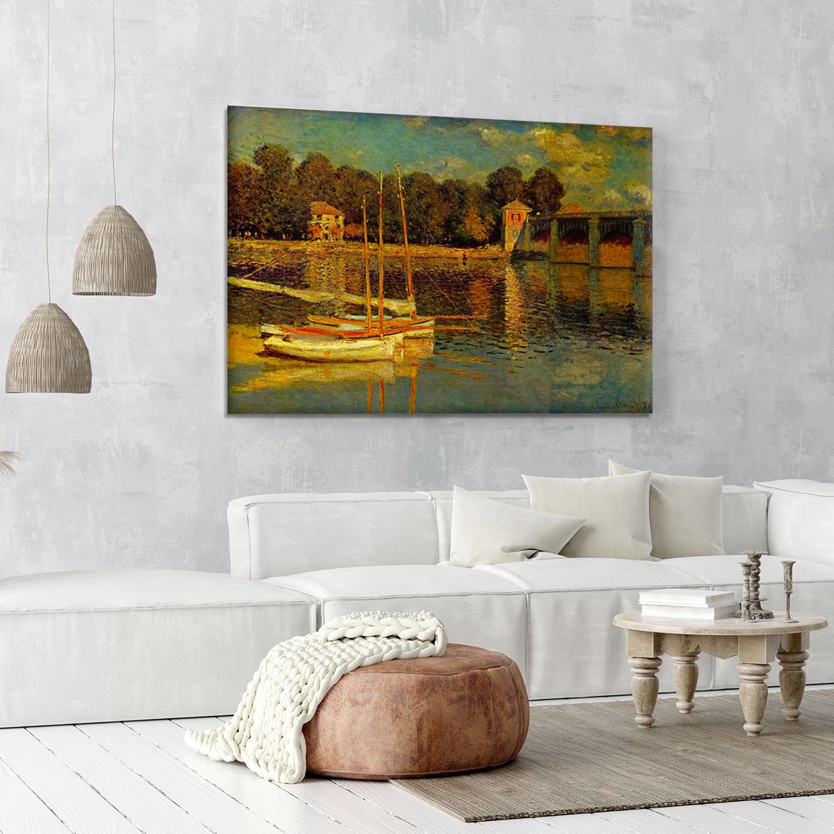 Bridge at Argenteuil by Monet Canvas Print or Poster