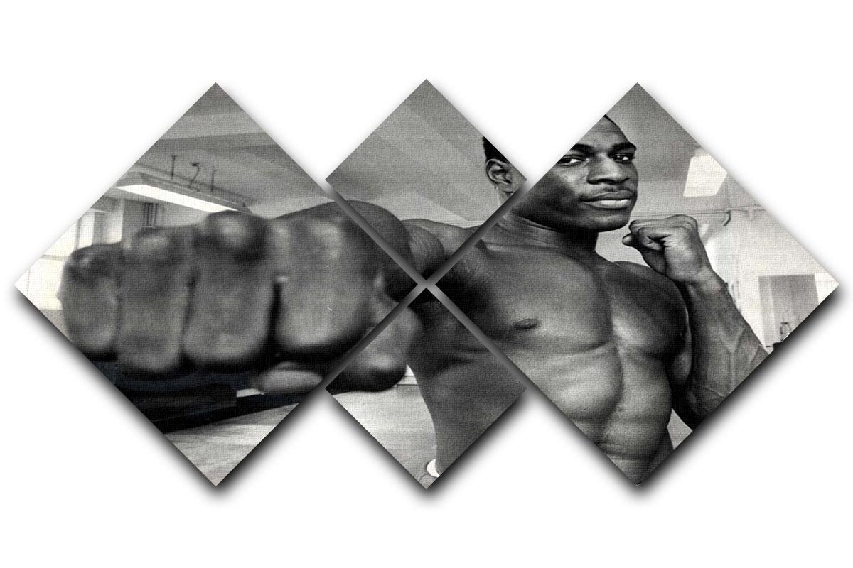 British boxer Frank Bruno 4 Square Multi Panel Canvas  - Canvas Art Rocks - 1