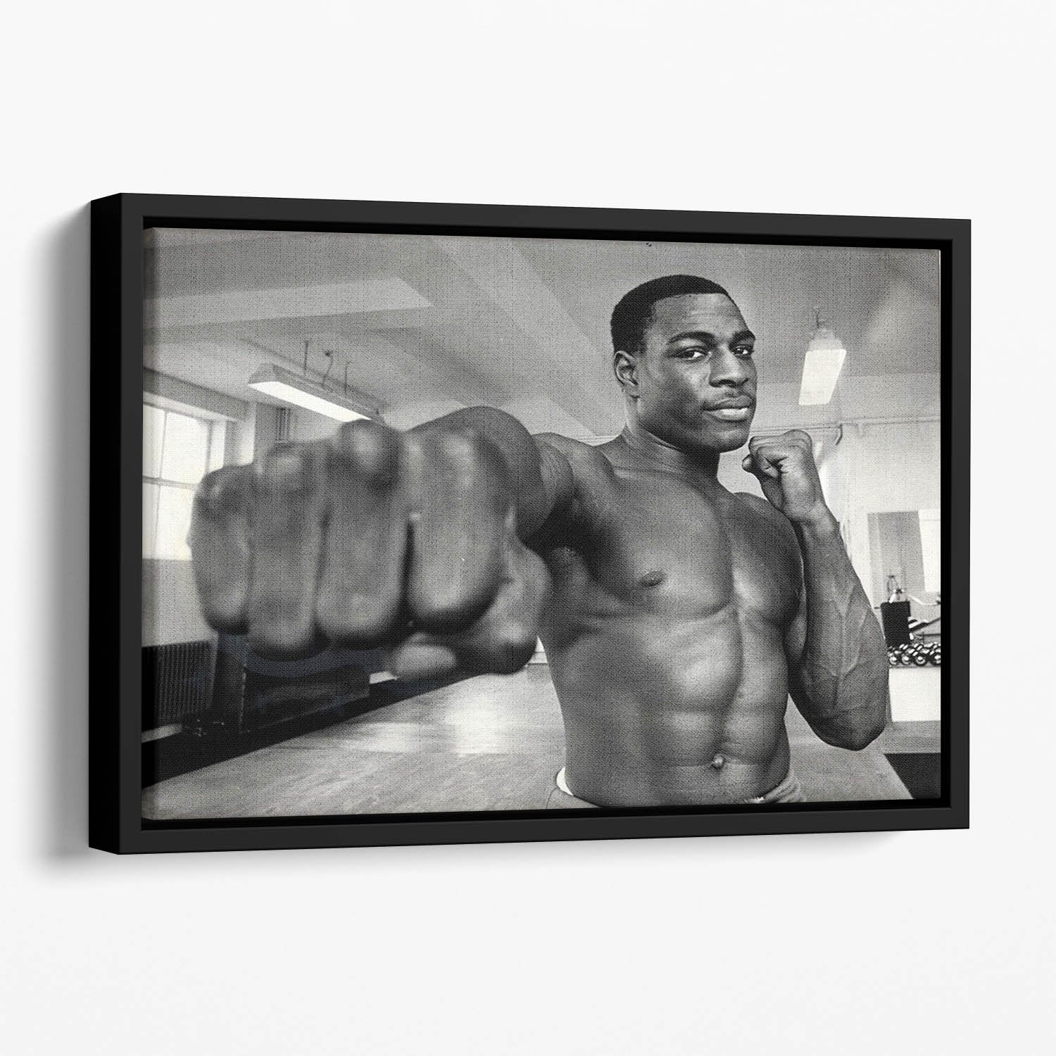 British boxer Frank Bruno Floating Framed Canvas