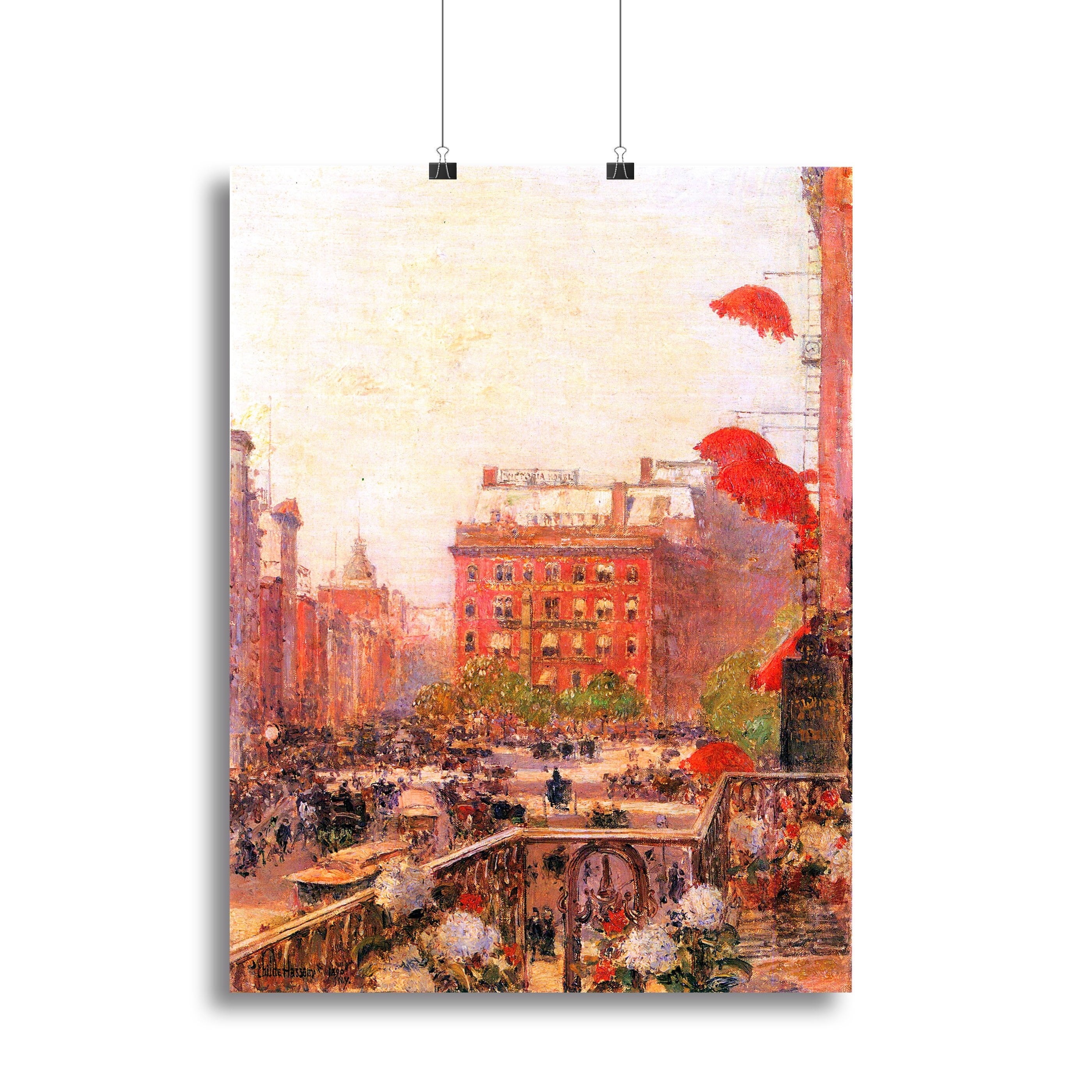 Broadway and Fifth Avenue by Hassam Canvas Print or Poster