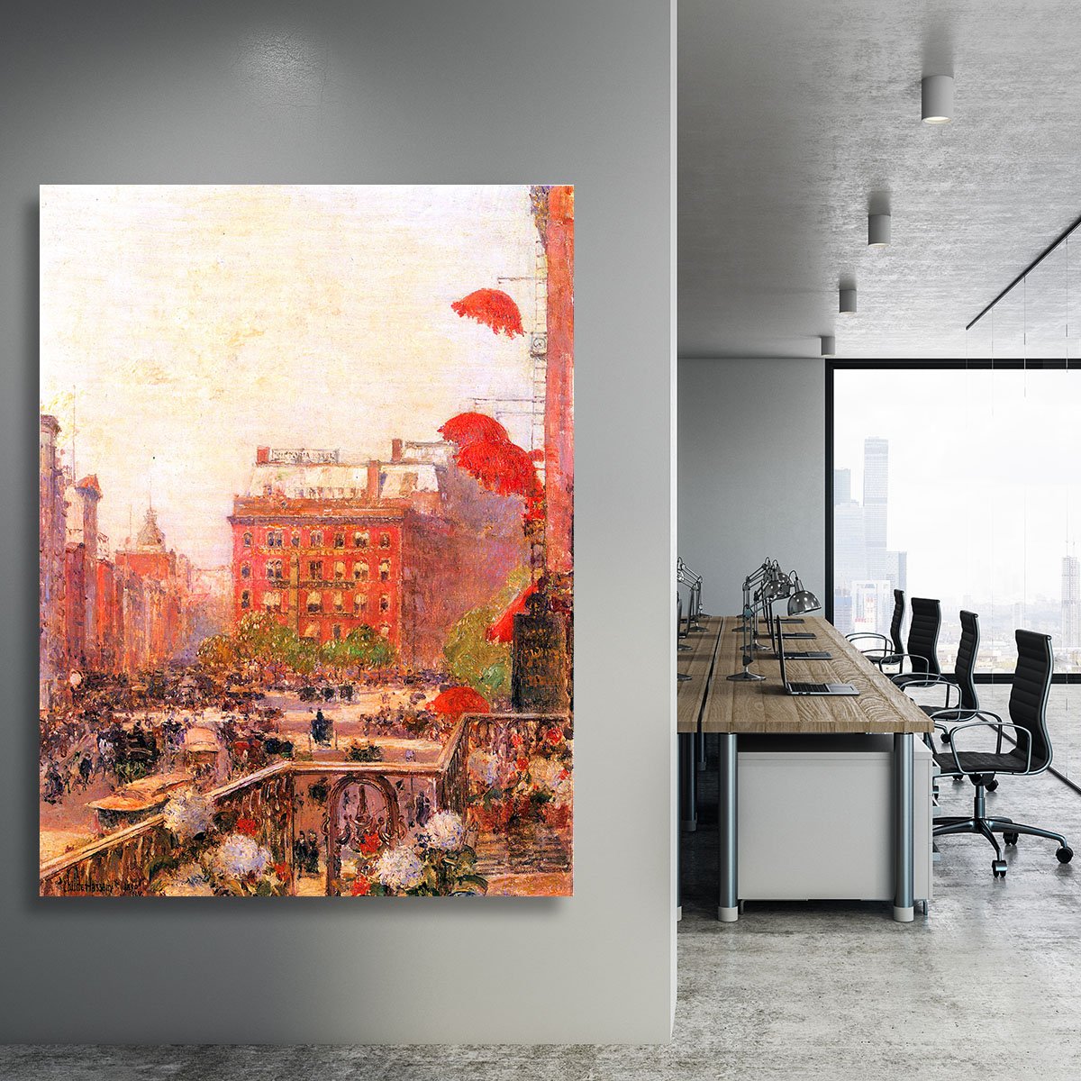 Broadway and Fifth Avenue by Hassam Canvas Print or Poster