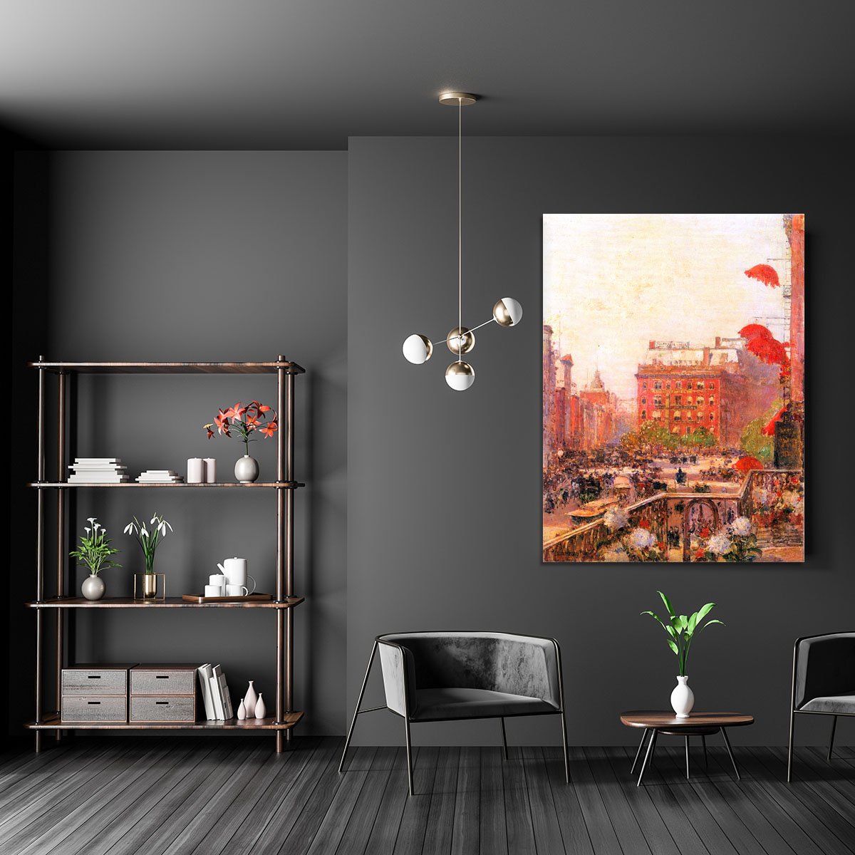 Broadway and Fifth Avenue by Hassam Canvas Print or Poster