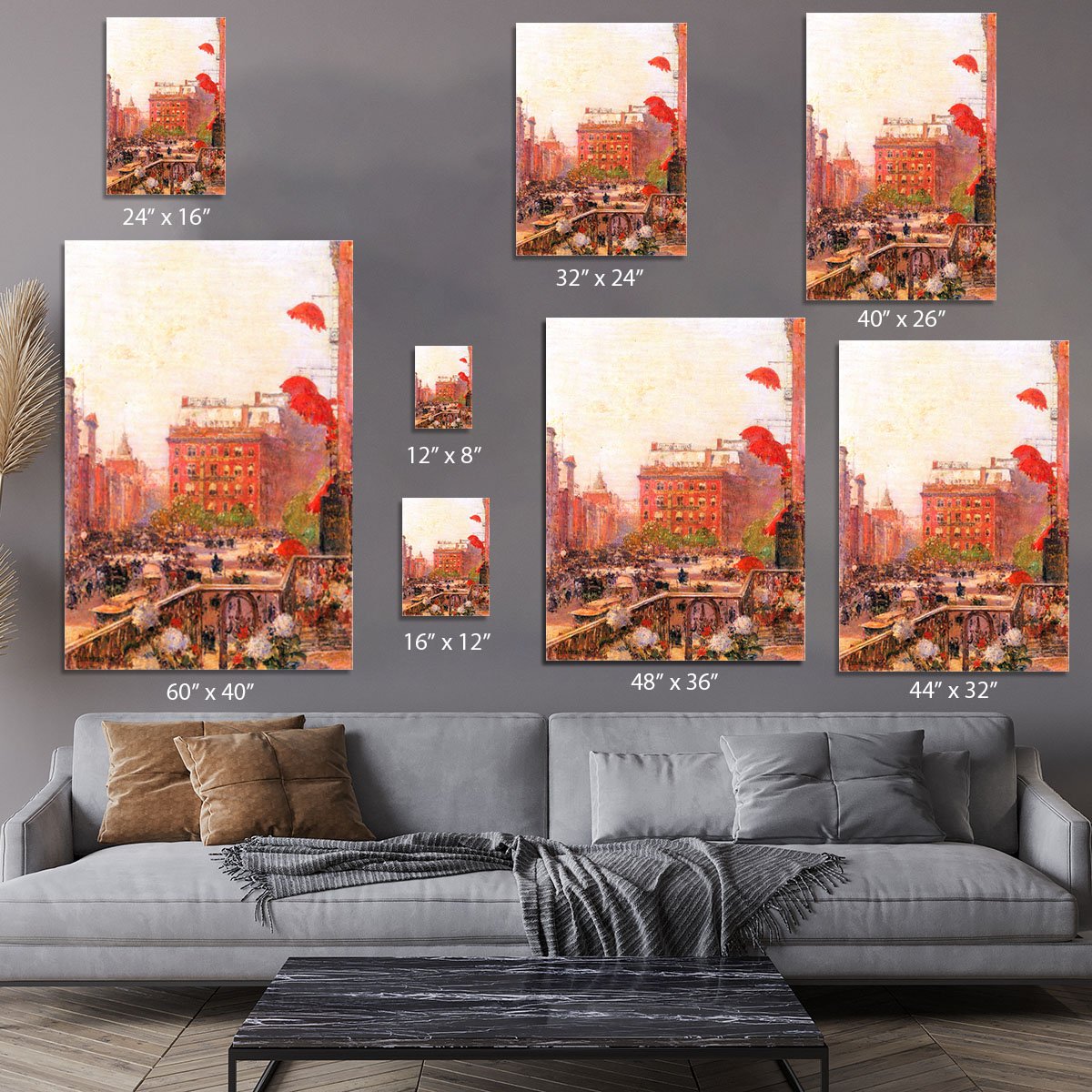 Broadway and Fifth Avenue by Hassam Canvas Print or Poster