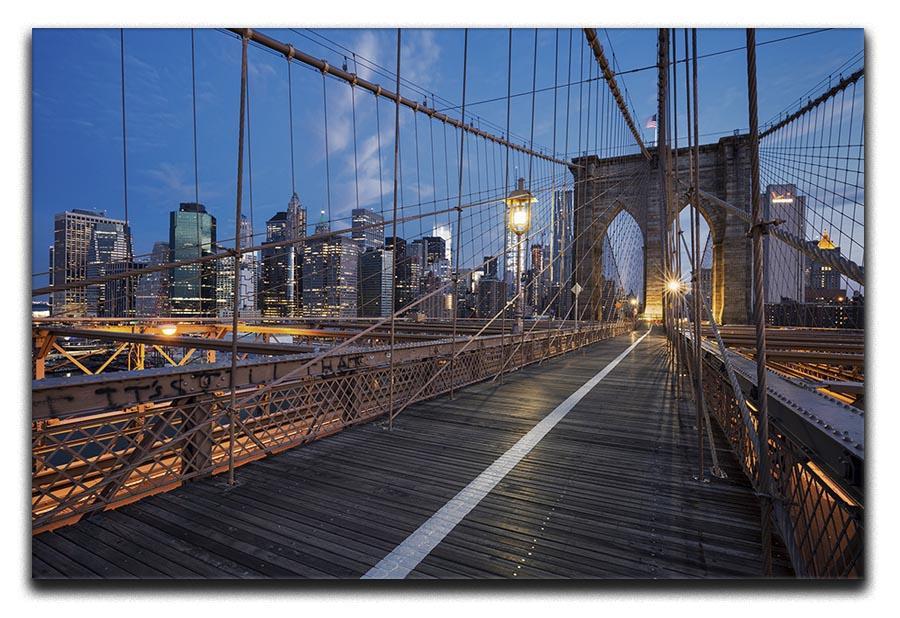 Brooklyn Bridge at sunrise Canvas Print or Poster  - Canvas Art Rocks - 1