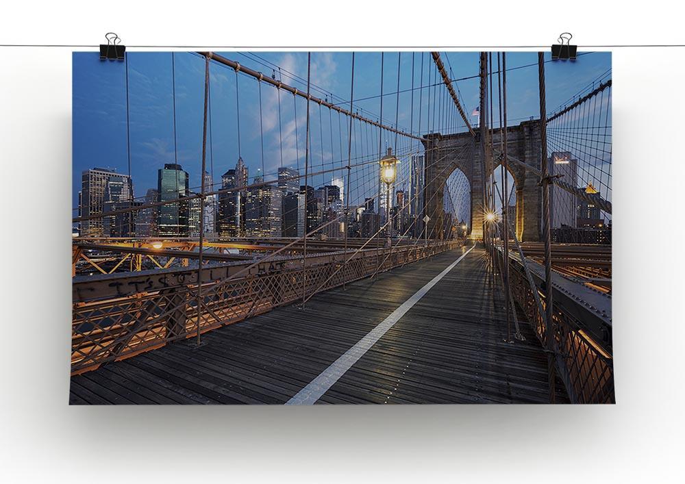 Brooklyn Bridge at sunrise Canvas Print or Poster - Canvas Art Rocks - 2